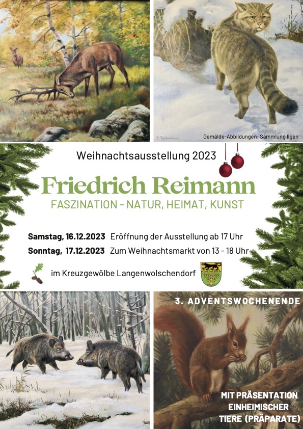 Aushang Friedrich Reimann Ausstellung